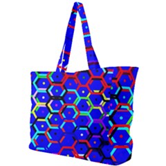 Blue Bee Hive Pattern Simple Shoulder Bag by Amaryn4rt