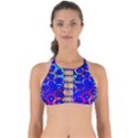 Blue Bee Hive Pattern Perfectly Cut Out Bikini Top View1