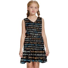 Close Up Code Coding Computer Kids  Sleeveless Tiered Mini Dress by Amaryn4rt