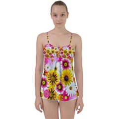 Flowers Blossom Bloom Nature Plant Babydoll Tankini Top