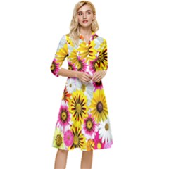 Flowers Blossom Bloom Nature Plant Classy Knee Length Dress by Amaryn4rt
