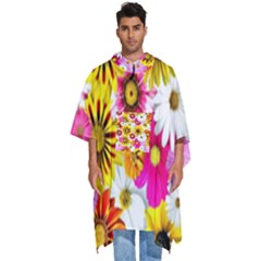 Flowers Blossom Bloom Nature Plant Men s Hooded Rain Ponchos by Amaryn4rt