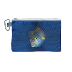 Fish Blue Animal Water Nature Canvas Cosmetic Bag (medium) by Amaryn4rt