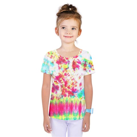 Pattern Decorated Schoolbus Tie Dye Kids  One Piece T-shirt by Amaryn4rt