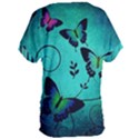 Texture Butterflies Background Women s Oversized T-Shirt View2