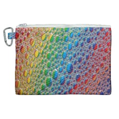 Bubbles Rainbow Colourful Colors Canvas Cosmetic Bag (xl) by Amaryn4rt