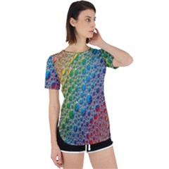 Bubbles Rainbow Colourful Colors Perpetual Short Sleeve T-shirt by Amaryn4rt