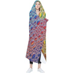 Bubbles Rainbow Colourful Colors Wearable Blanket by Amaryn4rt