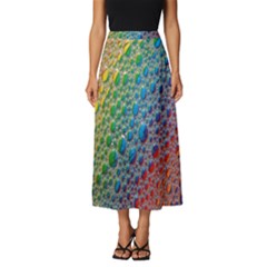 Bubbles Rainbow Colourful Colors Classic Midi Chiffon Skirt by Amaryn4rt