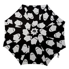 Ghost Halloween Pattern Hook Handle Umbrellas (small) by Amaryn4rt