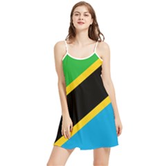 Flag Of Tanzania Summer Frill Dress by Amaryn4rt