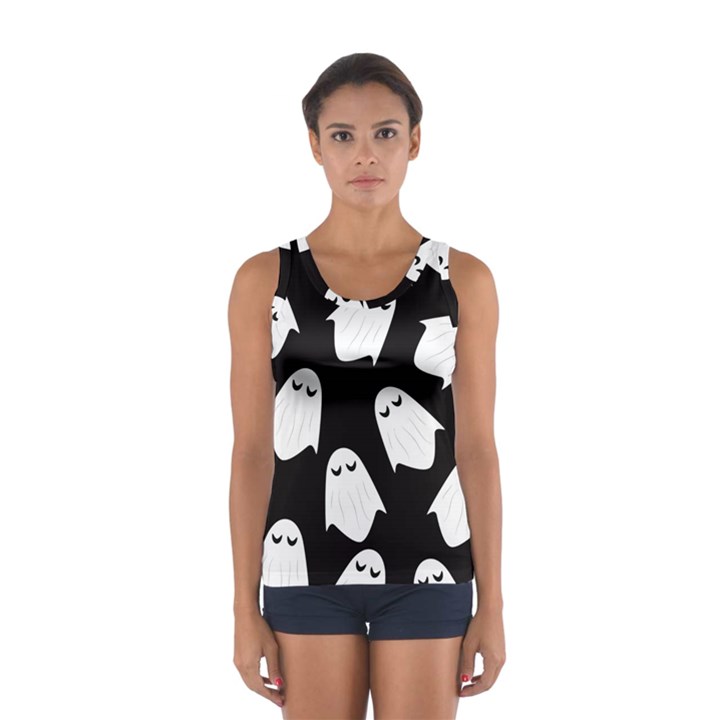 Ghost Halloween Pattern Sport Tank Top 