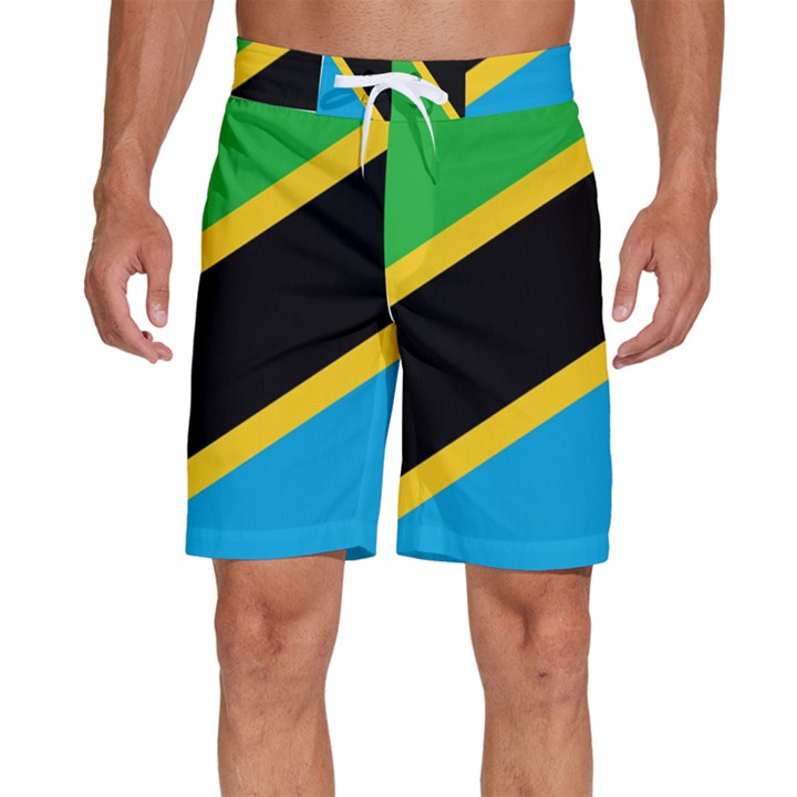 Flag Of Tanzania Men s Beach Shorts