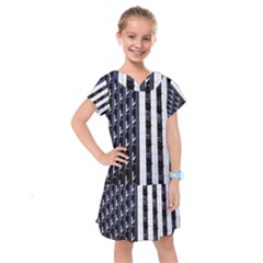 Architecture-building-pattern Kids  Drop Waist Dress by Amaryn4rt