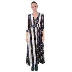 Architecture-building-pattern Button Up Maxi Dress by Amaryn4rt