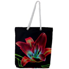 Flower Pattern-design-abstract-background Full Print Rope Handle Tote (large) by Amaryn4rt