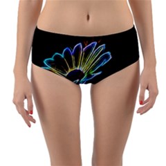 Flower Pattern-design-abstract-background Reversible Mid-waist Bikini Bottoms by Amaryn4rt