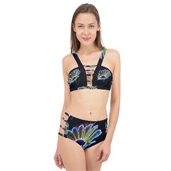 Flower Pattern-design-abstract-background Cage Up Bikini Set by Amaryn4rt