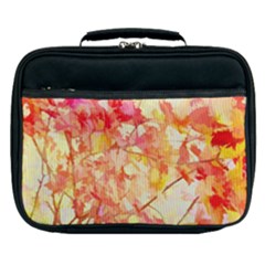 Monotype Art Pattern Leaves Colored Autumn Lunch Bag by Amaryn4rt