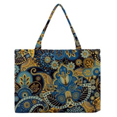 Retro Ethnic Background Pattern Vector Zipper Medium Tote Bag by Amaryn4rt