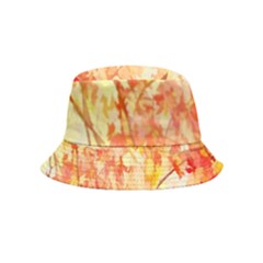 Monotype Art Pattern Leaves Colored Autumn Inside Out Bucket Hat (kids) by Amaryn4rt