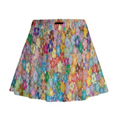 Sakura-cherry-blossom-floral Mini Flare Skirt