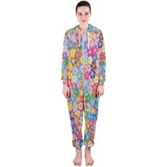 Sakura-cherry-blossom-floral Hooded Jumpsuit (ladies)