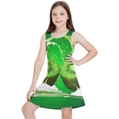 Kiwi Fruit Vitamins Healthy Cut Kids  Lightweight Sleeveless Dress