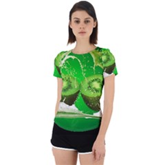 Kiwi Fruit Vitamins Healthy Cut Back Cut Out Sport T-Shirt