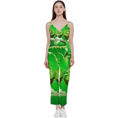 Kiwi Fruit Vitamins Healthy Cut V-Neck Camisole Jumpsuit