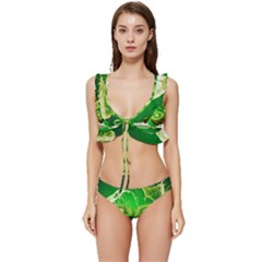 Kiwi Fruit Vitamins Healthy Cut Low Cut Ruffle Edge Bikini Set by Amaryn4rt