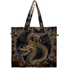 Dragon Pentagram Canvas Travel Bag by Amaryn4rt