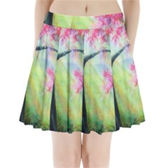 Forests Stunning Glimmer Paintings Sunlight Blooms Plants Love Seasons Traditional Art Flowers Sunsh Pleated Mini Skirt by Amaryn4rt