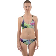 Forests Stunning Glimmer Paintings Sunlight Blooms Plants Love Seasons Traditional Art Flowers Sunsh Wrap Around Bikini Set by Amaryn4rt