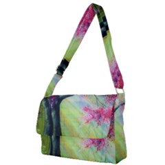 Forests Stunning Glimmer Paintings Sunlight Blooms Plants Love Seasons Traditional Art Flowers Sunsh Full Print Messenger Bag (l) by Amaryn4rt