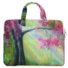 Forests Stunning Glimmer Paintings Sunlight Blooms Plants Love Seasons Traditional Art Flowers Sunsh Macbook Pro 16  Double Pocket Laptop Bag  by Amaryn4rt