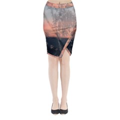 Hardest-frost-winter-cold-frozen Midi Wrap Pencil Skirt by Amaryn4rt