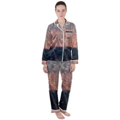 Hardest-frost-winter-cold-frozen Women s Long Sleeve Satin Pajamas Set	