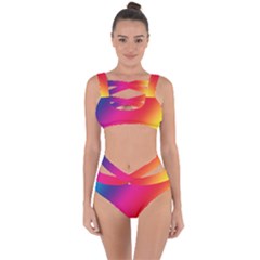 Rainbow Colors Bandaged Up Bikini Set  by Amaryn4rt