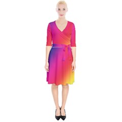 Rainbow Colors Wrap Up Cocktail Dress by Amaryn4rt