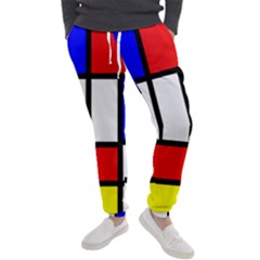 Mondrian-red-blue-yellow Men s Jogger Sweatpants by Amaryn4rt