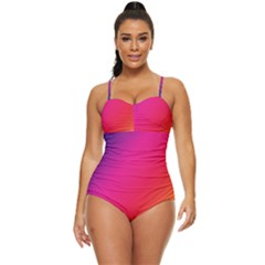 Rainbow Colors Retro Full Coverage Swimsuit by Amaryn4rt