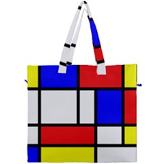 Mondrian-red-blue-yellow Canvas Travel Bag by Amaryn4rt