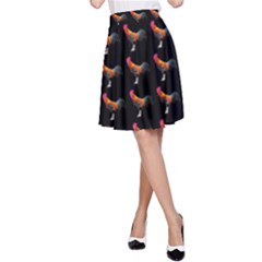 Background-pattern-chicken-fowl A-line Skirt by Amaryn4rt