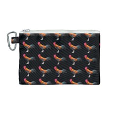 Background-pattern-chicken-fowl Canvas Cosmetic Bag (medium) by Amaryn4rt
