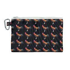 Background-pattern-chicken-fowl Canvas Cosmetic Bag (large) by Amaryn4rt