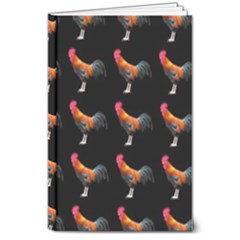 Background-pattern-chicken-fowl 8  X 10  Hardcover Notebook