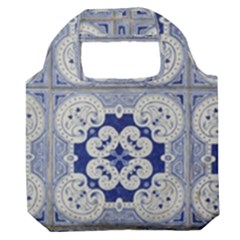 Ceramic-portugal-tiles-wall Premium Foldable Grocery Recycle Bag by Amaryn4rt