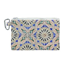 Ceramic-portugal-tiles-wall- Canvas Cosmetic Bag (medium) by Amaryn4rt