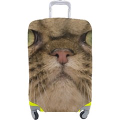 Cute Persian Catface In Closeup Luggage Cover (large) by Amaryn4rt
